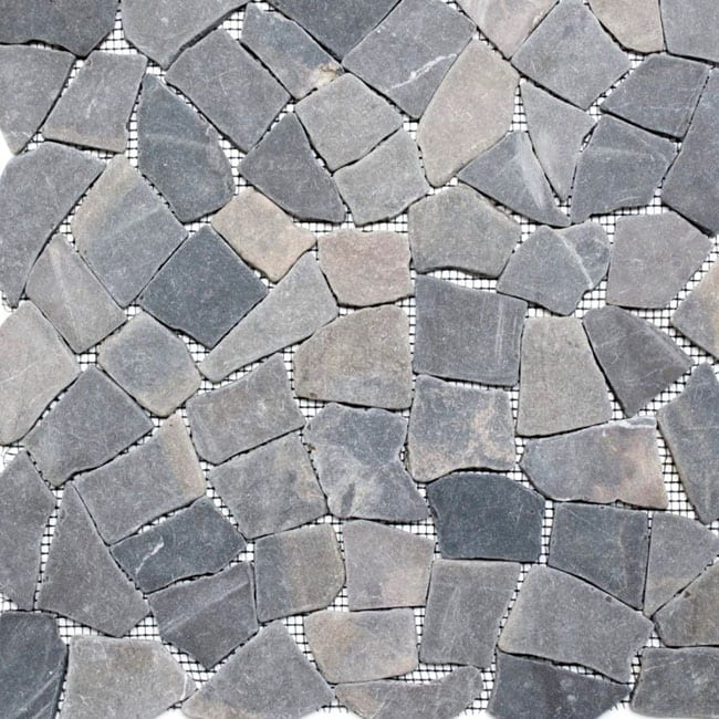 Naturstein-Bruchmosaik auf Netz